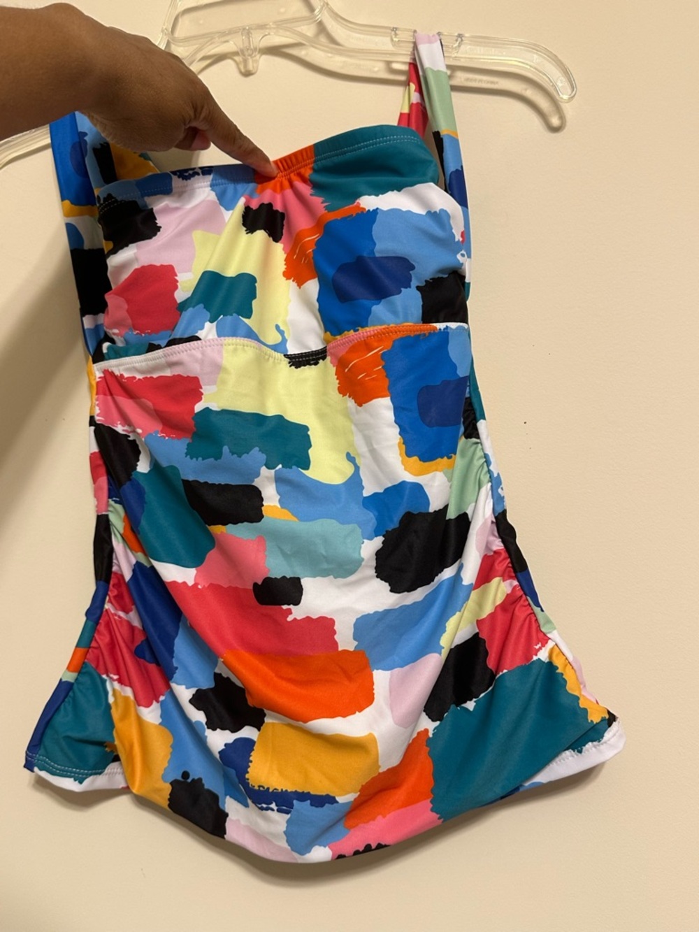 Tempt Me Colorful Abstract Print One-Piece Swimsuit top (no bottom)